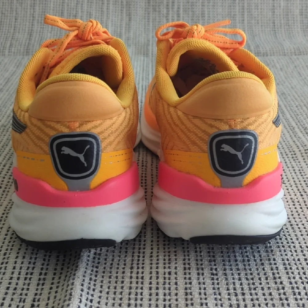 Puma Nitro Orange Black Athletic Shoes with Breathable Mesh - Picture 4 of 9